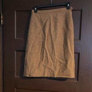 Vintage Pendleton Tan Wool Pencil Skirt